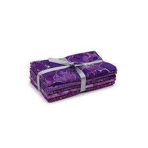 Purple Silver Josh Rey for Fabric Palettes 18" x 21" Cotton Fabric Quarters 5ct